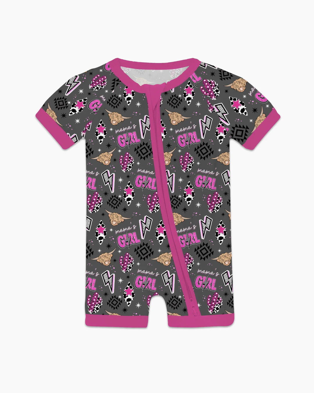 Western Mama & Me Matching Bamboo Shorty Zippy