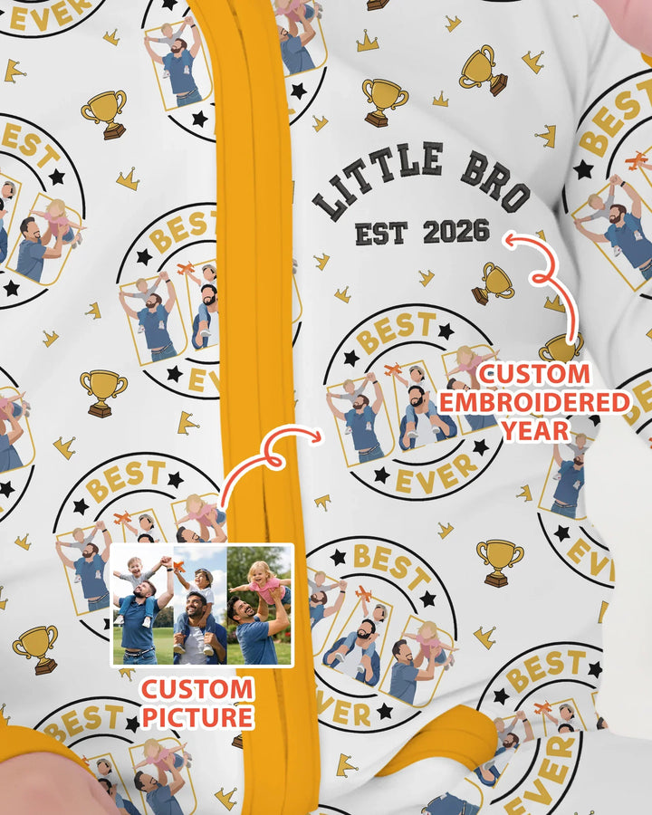 Personalized Family Matching Father's Day Embroidered Bamboo Convertible Zippy