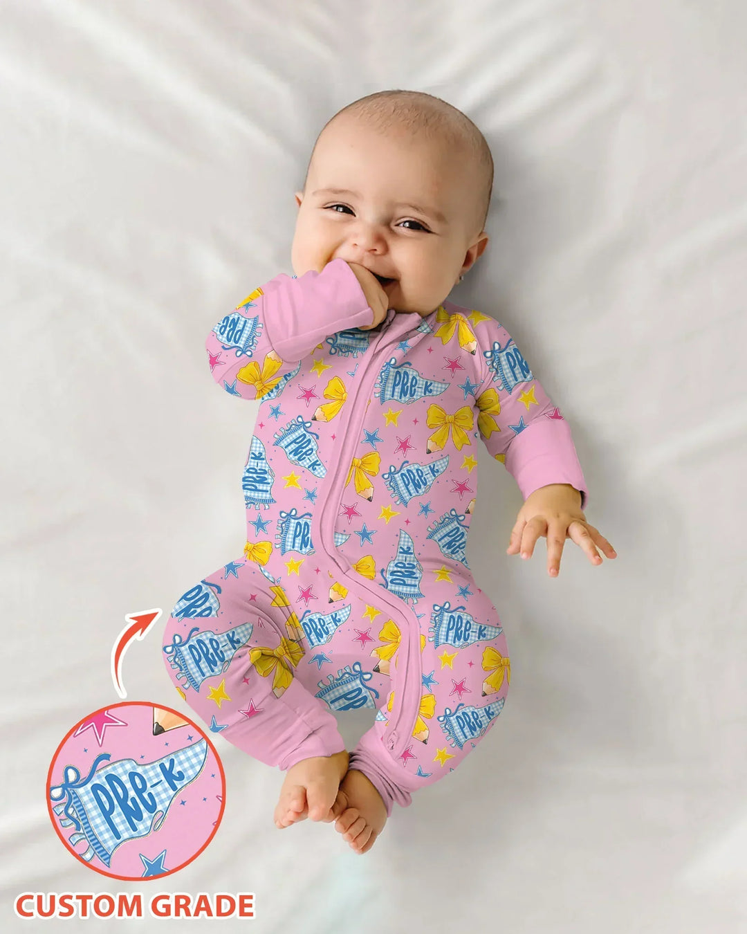 Pencil Bow Back To School Bamboo Convertible Zippy