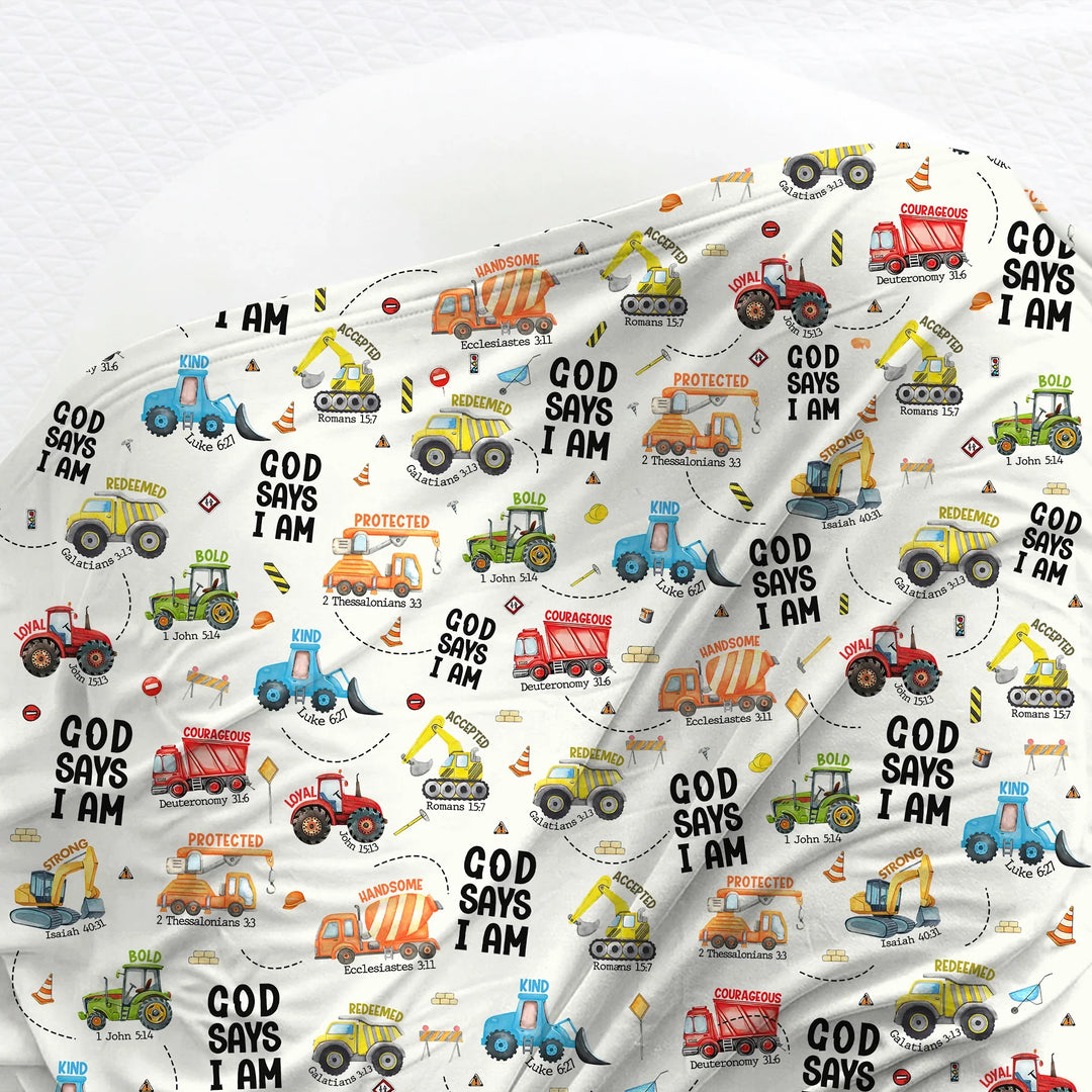 God Says I Am Swaddle Blanket