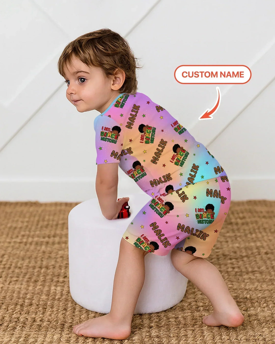 Zweiteiliges Pyjama-Set mit kurzen Ärmeln und Shorts im Sommer-Design