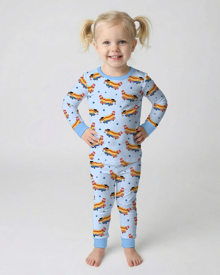 Conjunto de pijama de dos piezas de bambú de manga larga