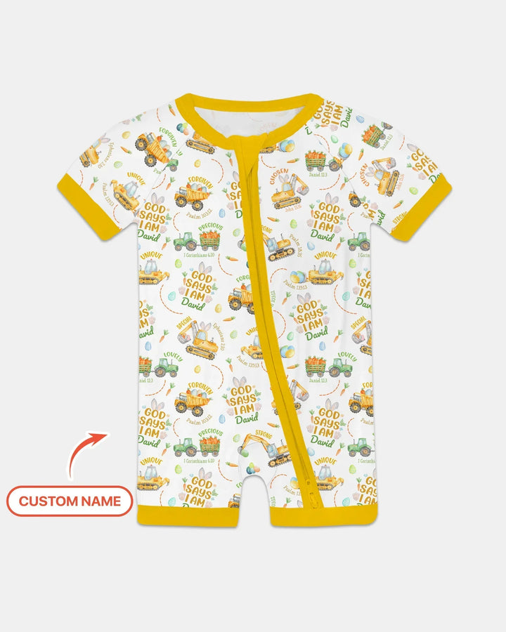 Happy Easter God Says I Am Custom Name Shorty Zippy