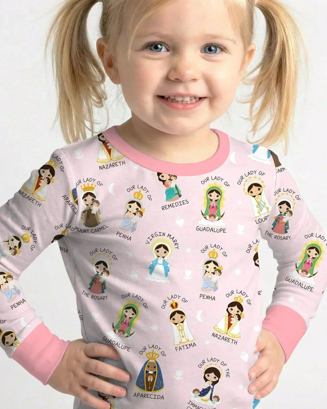 Little Marian Blessings Two Piece Long Sleeve Pajama Set