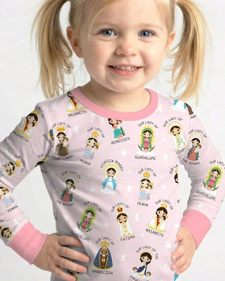 Little Marian Blessings Two Piece Long Sleeve Pajama Set