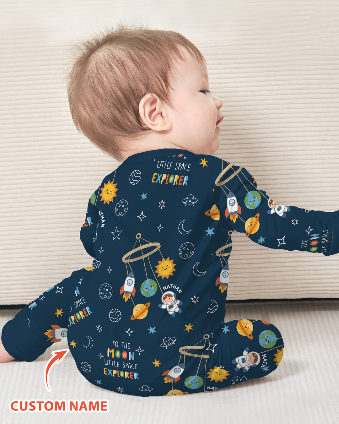 Gerippte Babykleidung mit individuellem Foto - Weich &amp; Skizzenhaft