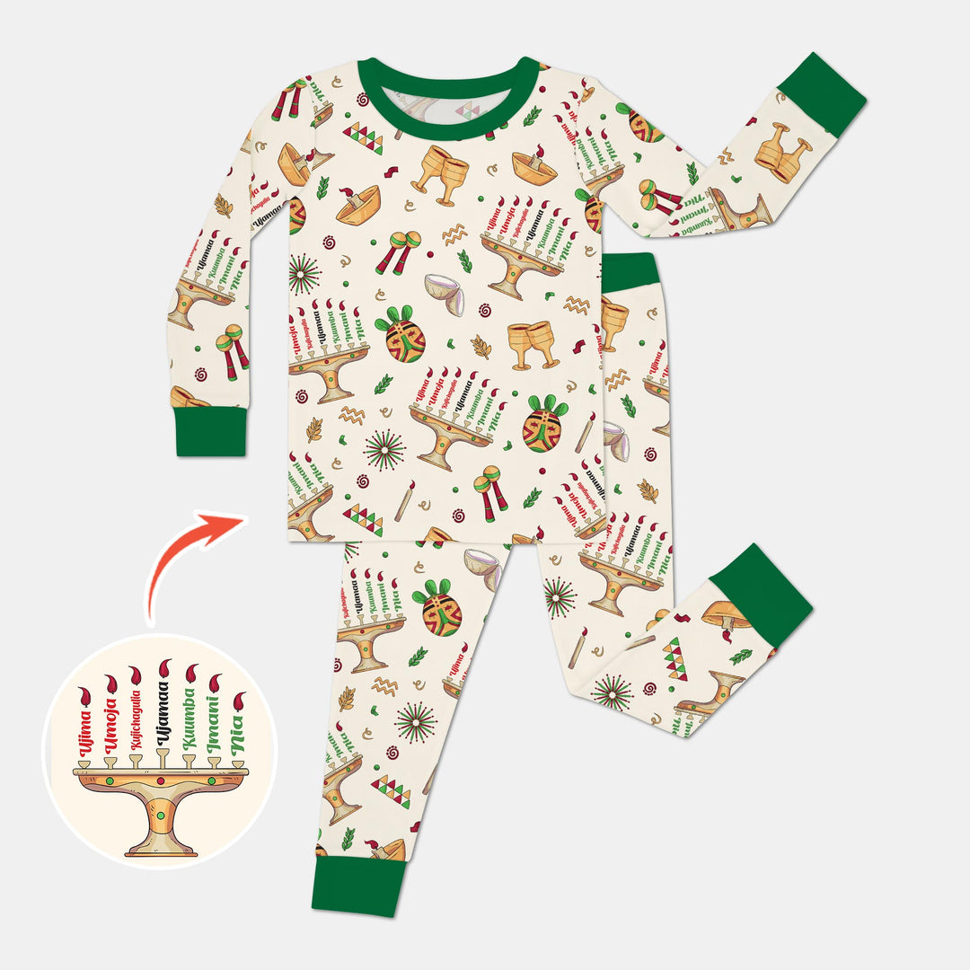 Happy Kwanzaa Two Piece Long Sleeve Pajama Set