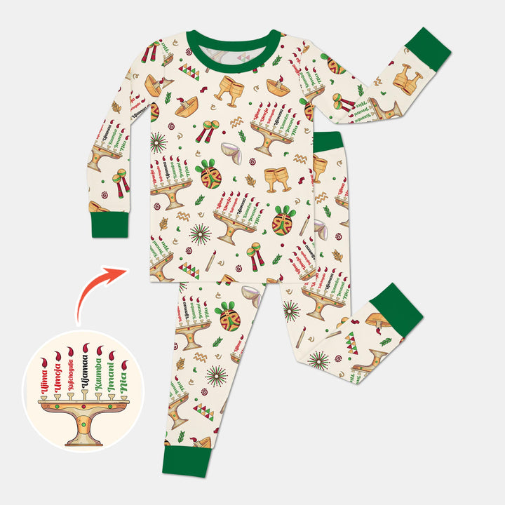 Happy Kwanzaa Two Piece Long Sleeve Pajama Set