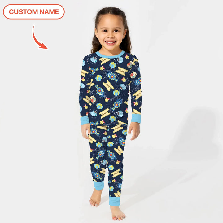 Express Train Christmas Two Piece Long Sleeve Pajama Set