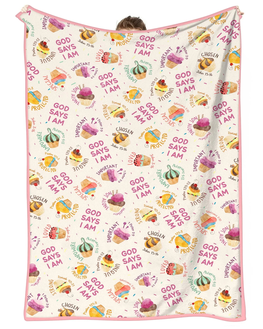 Cute Cupcake God Says I Am Bamboo Blanket