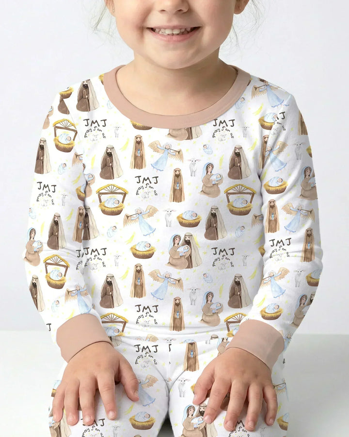 Holy Family Two Piece Long Sleeve Pajama Set