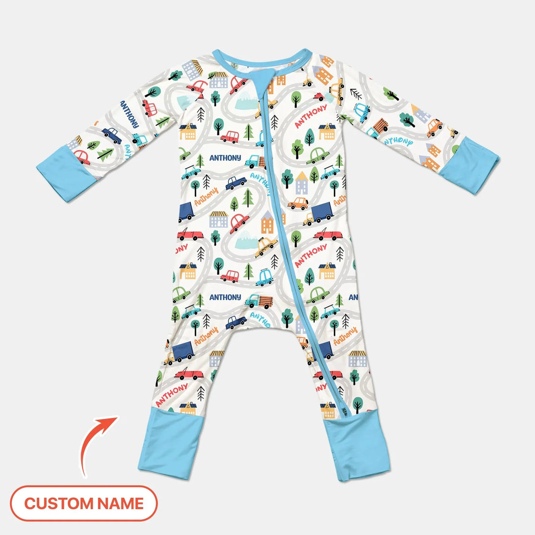 Custom Name Road Map Convertible Zippy