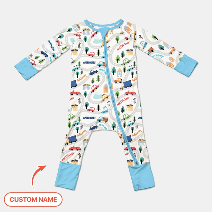 Custom Name Road Map Convertible Zippy