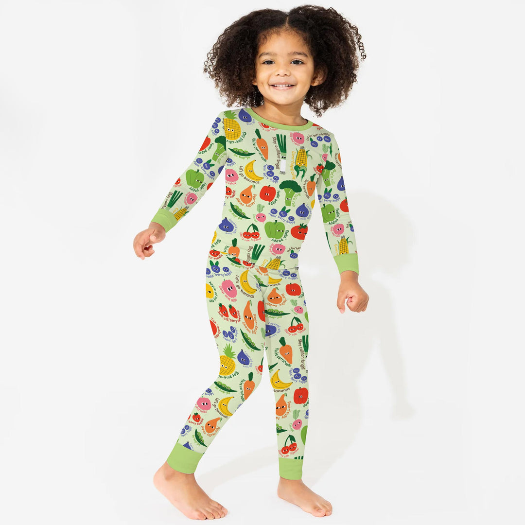Little Veggie Garden Two Piece Long Sleeve Pajama Set