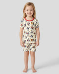 Hispanic Traditional Folkloric Dress Bamboo Two Piece Short Sleeve Shorts Pajama Set