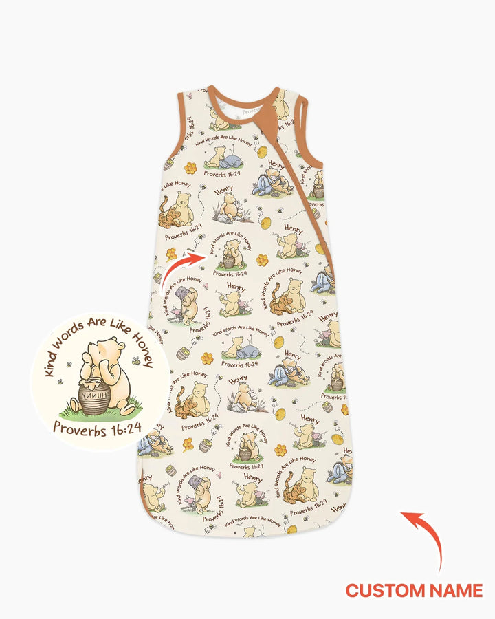 Kind Words Are Like Honey Custom Name Bamboo Sleep Bag