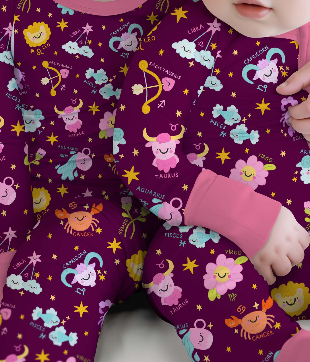 Zodiac Signs Two Piece Long Sleeve Pajama Set