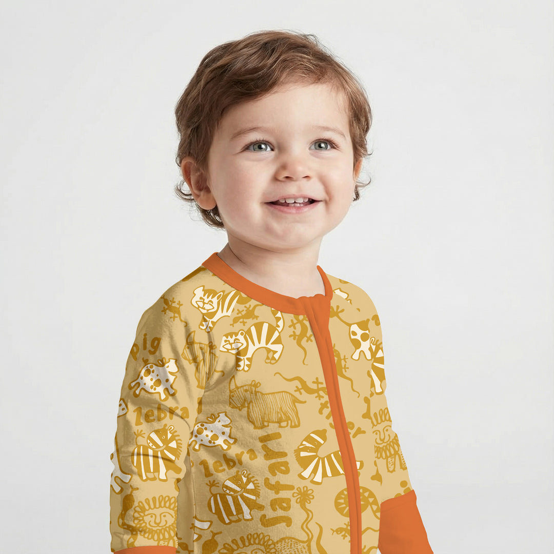 Handdrawn African Animals Convertible Zippy