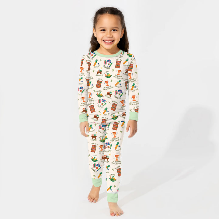 Kwanzaa Spirit Two Piece Long Sleeve Pajama Set