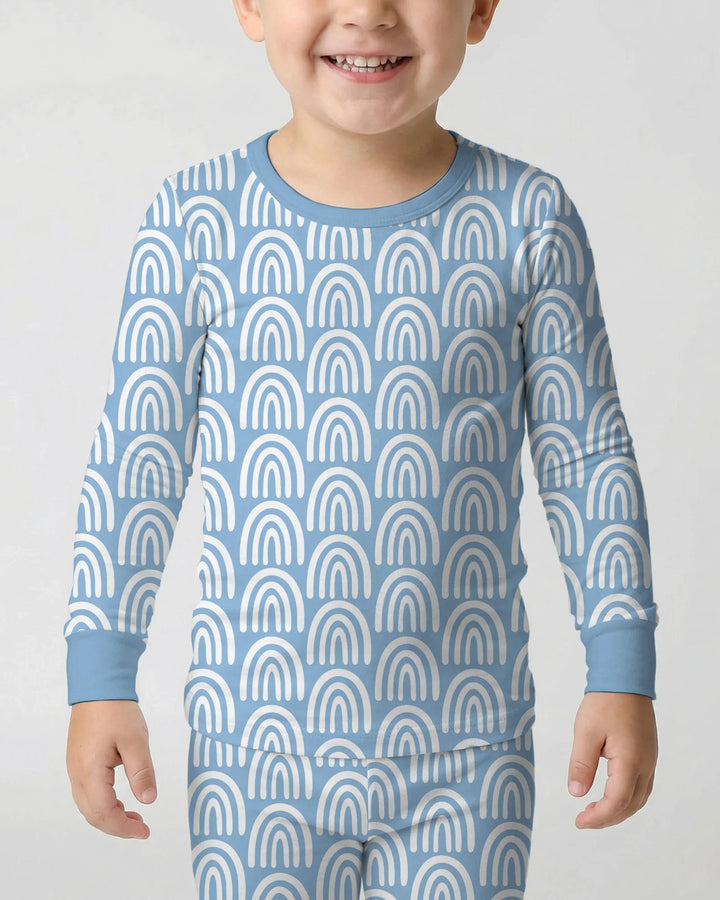 Zweiteiliges Langarm-Pyjama-Set mit Sommerfrüchten