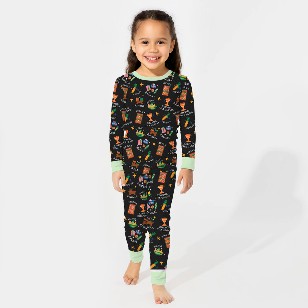 Kwanzaa Spirit Two Piece Long Sleeve Pajama Set