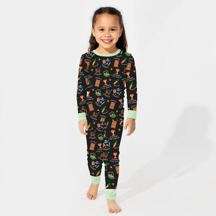 Kwanzaa Spirit Two Piece Long Sleeve Pajama Set
