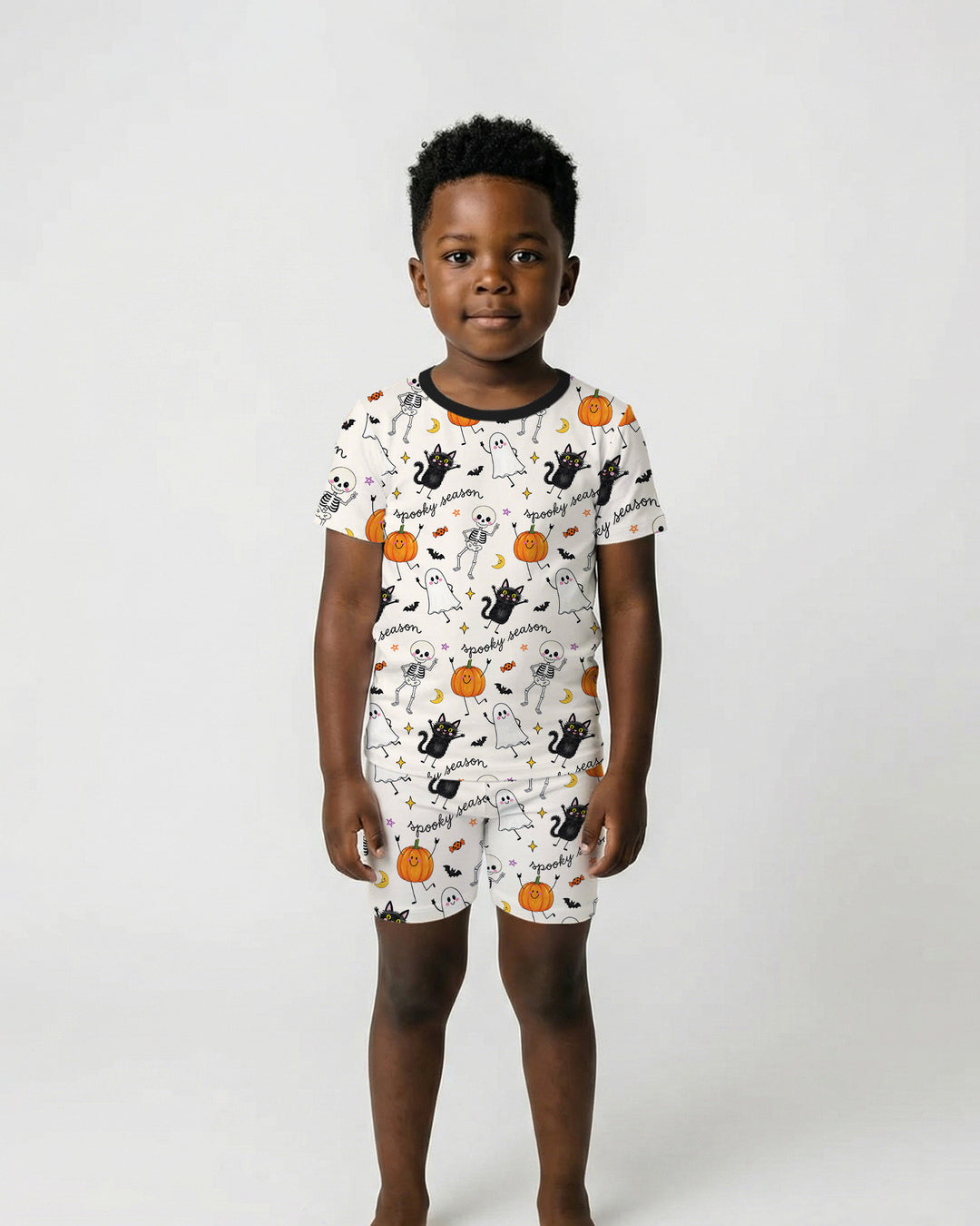 Hangin’ With My Boos Bamboo Two Piece Short Sleeve Shorts Pajama Set