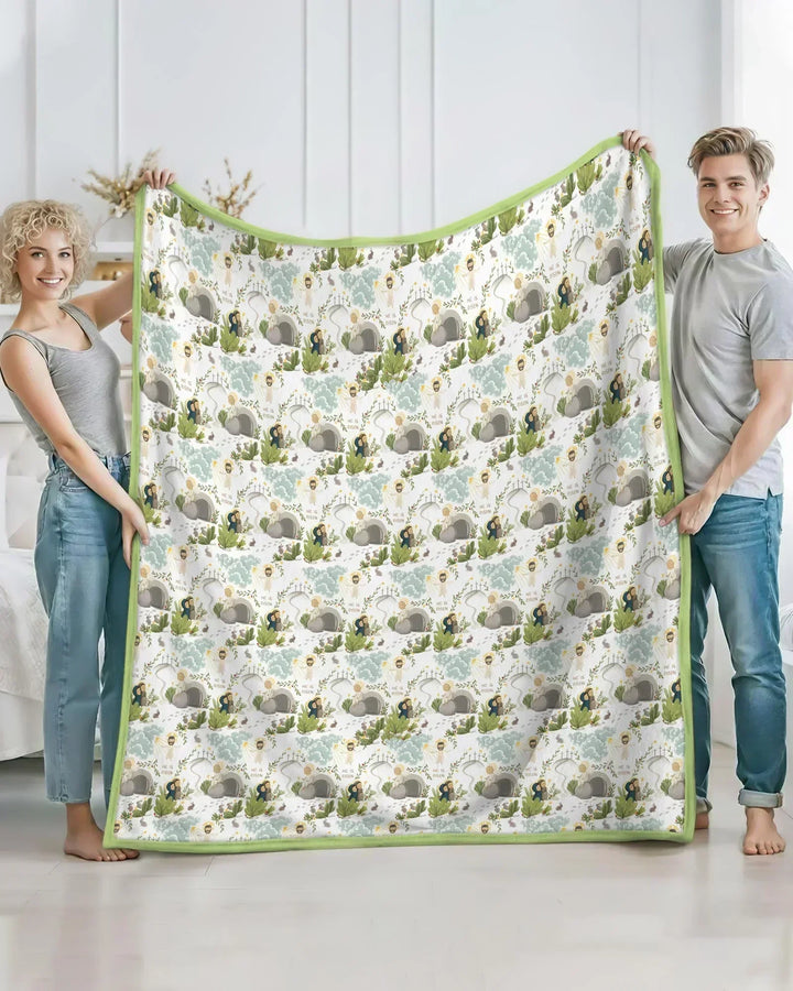 Matthew 28:1–8 He Is Risen Bamboo Blanket