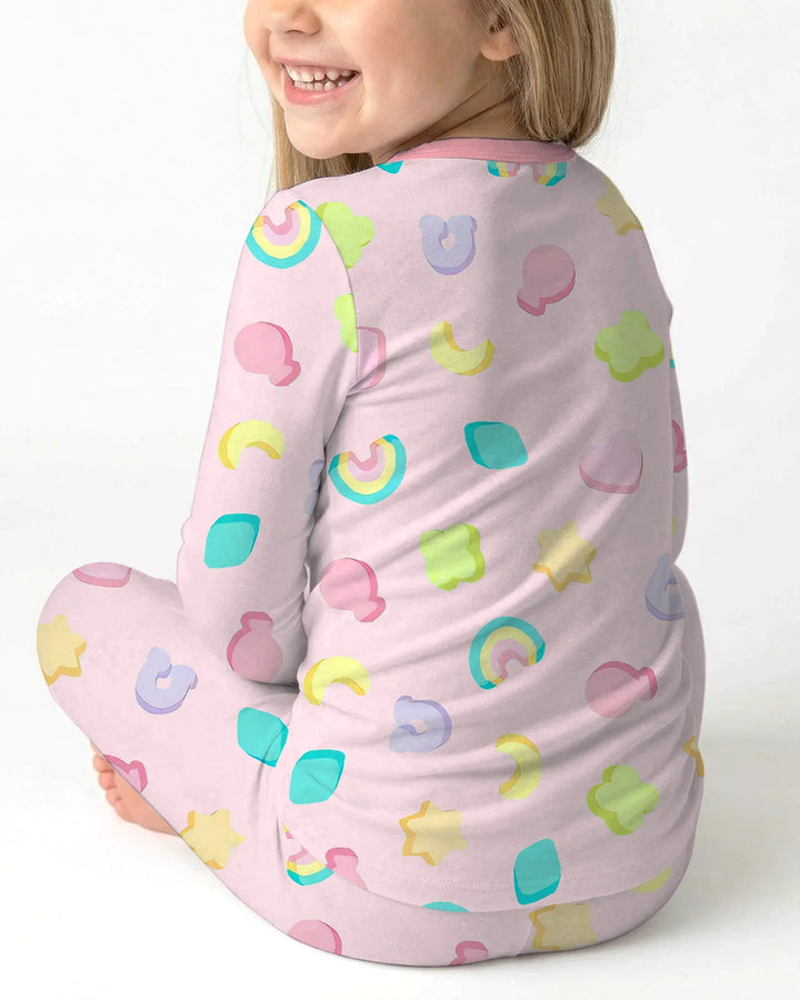 Zweiteiliges Langarm-Pyjama-Set mit Sommerfrüchten