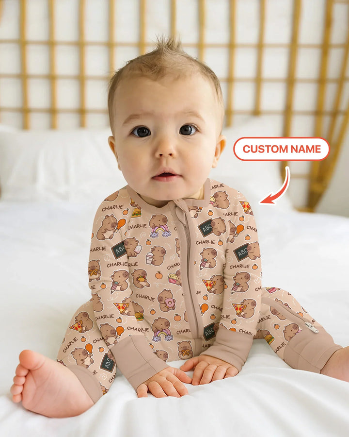 Gerippte Babykleidung mit individuellem Foto - Weich &amp; Skizzenhaft