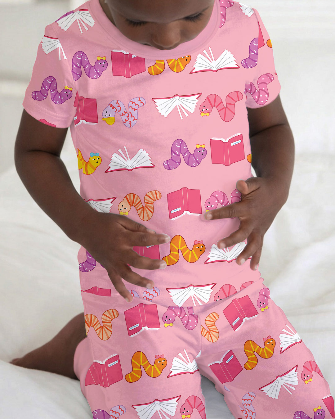 Zweiteiliges, kurzärmliges Pyjama-Set mit Marienkäfern