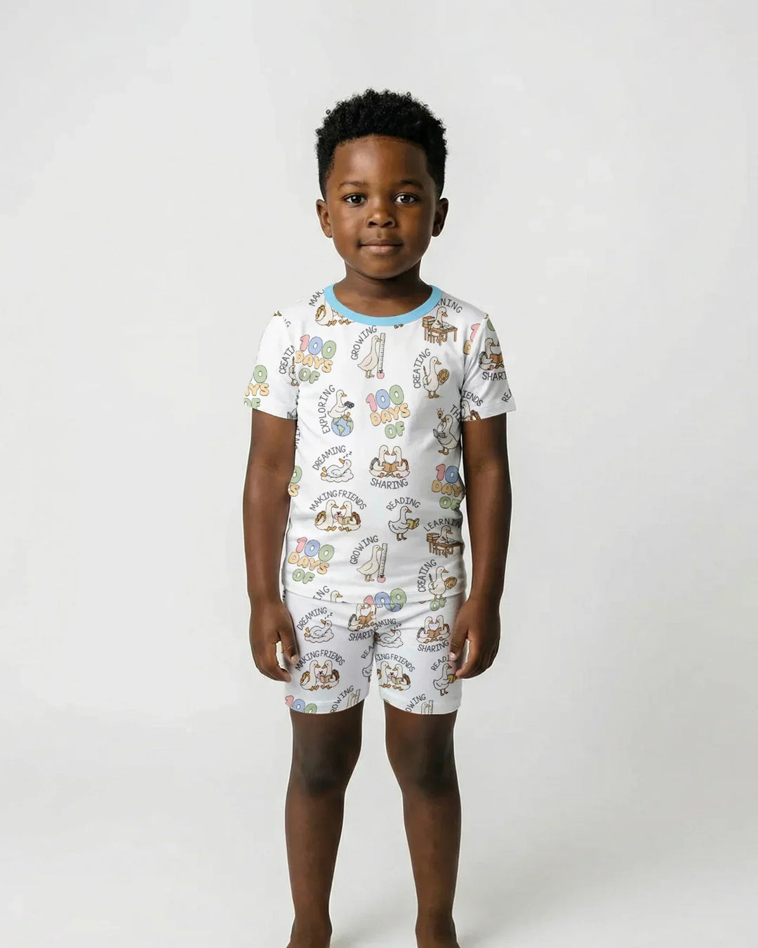 100 Days Of... Bamboo Two Piece Short Sleeve Shorts Pajama Set