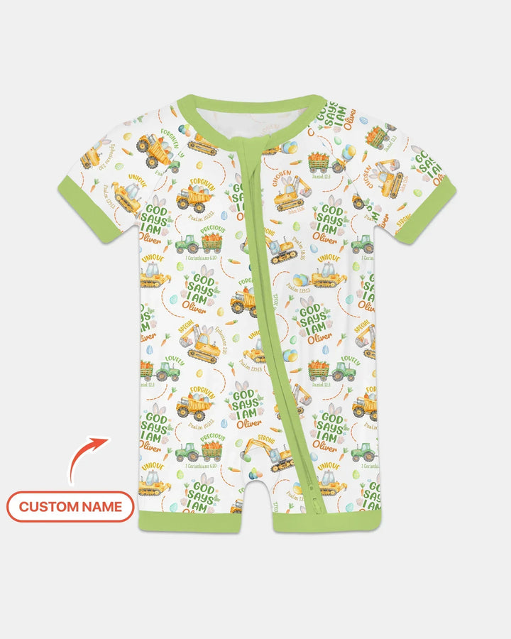 Happy Easter God Says I Am Custom Name Shorty Zippy