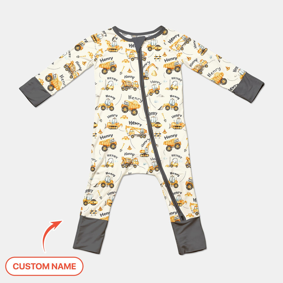 Constructions Machines Custom Name Convertible Zippy