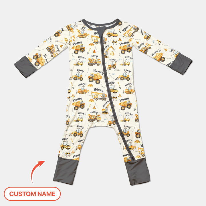 Constructions Machines Custom Name Convertible Zippy