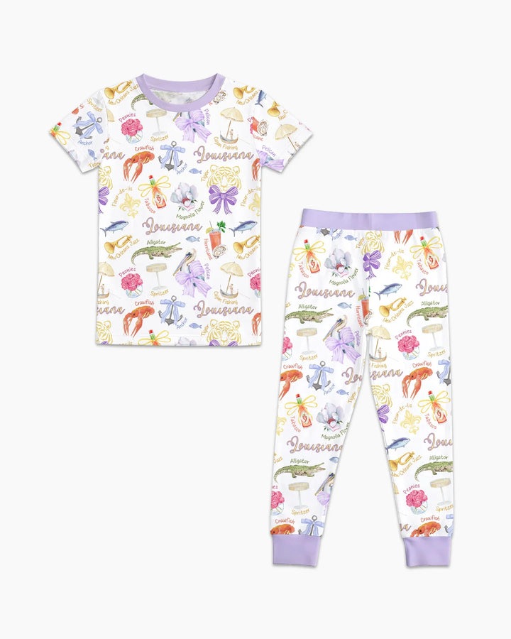 Zweiteiliges, kurzärmliges Pyjama-Set mit Marienkäfern