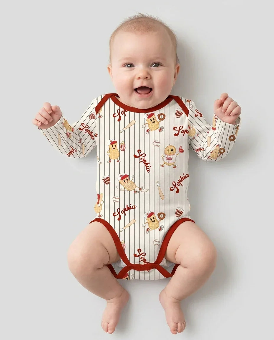 Custom Nam Retro Ballgame Bamboo Bodysuit