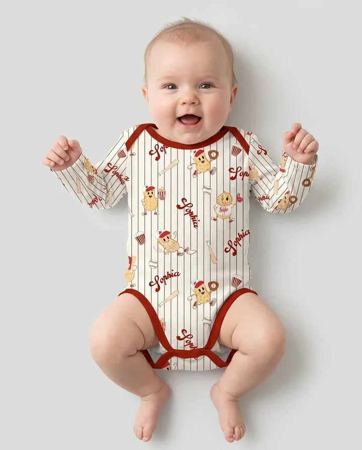 Custom Nam Retro Ballgame Bamboo Bodysuit