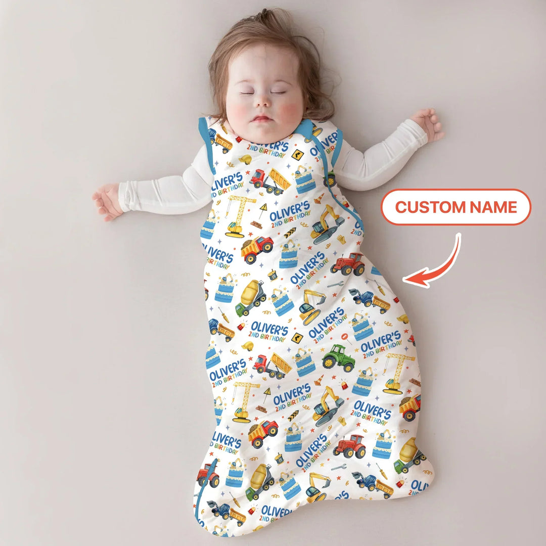 Custom Name Little Builder's Birthday Sleep Bag