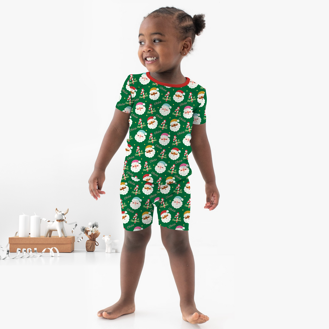 Personalized 1st Christmas Two Piece Short Sleeve Shorts Pajama Set