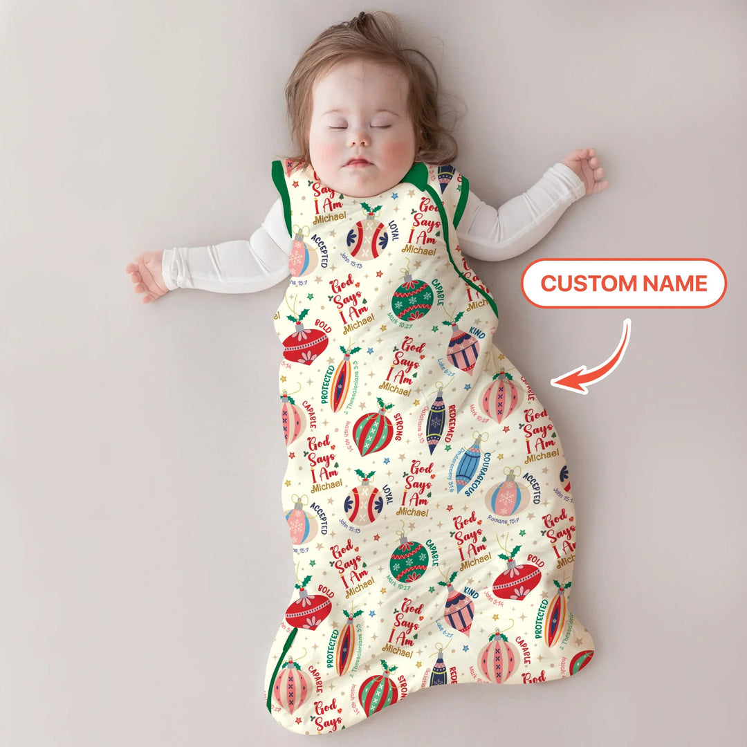 God Says I Am Joyful Christmas Sleep Bag For Baby