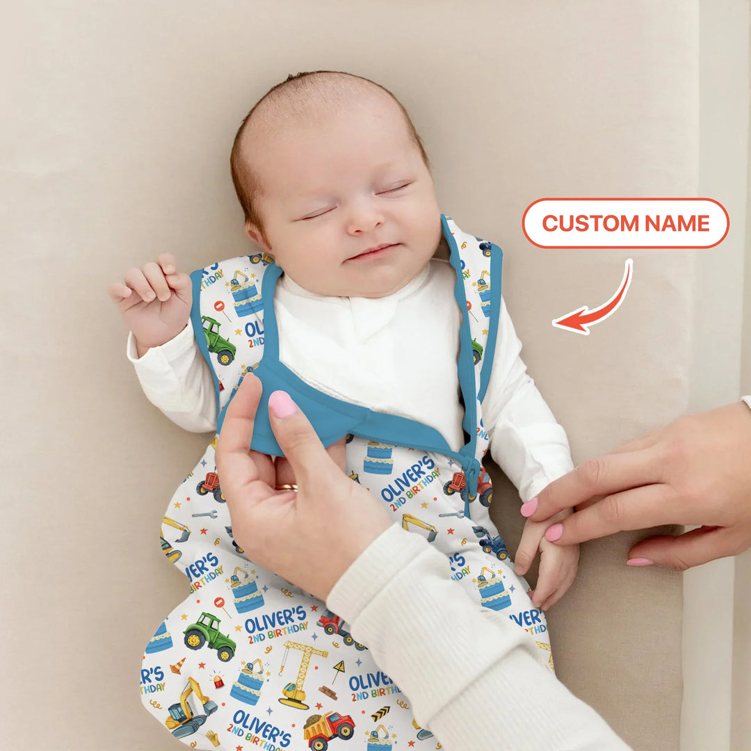 Custom Name Little Builder's Birthday Sleep Bag