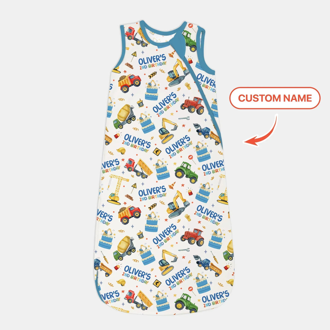 Custom Name Little Builder's Birthday Sleep Bag