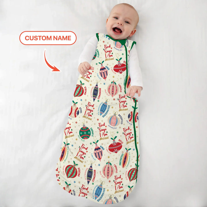 God Says I Am Joyful Christmas Sleep Bag For Baby