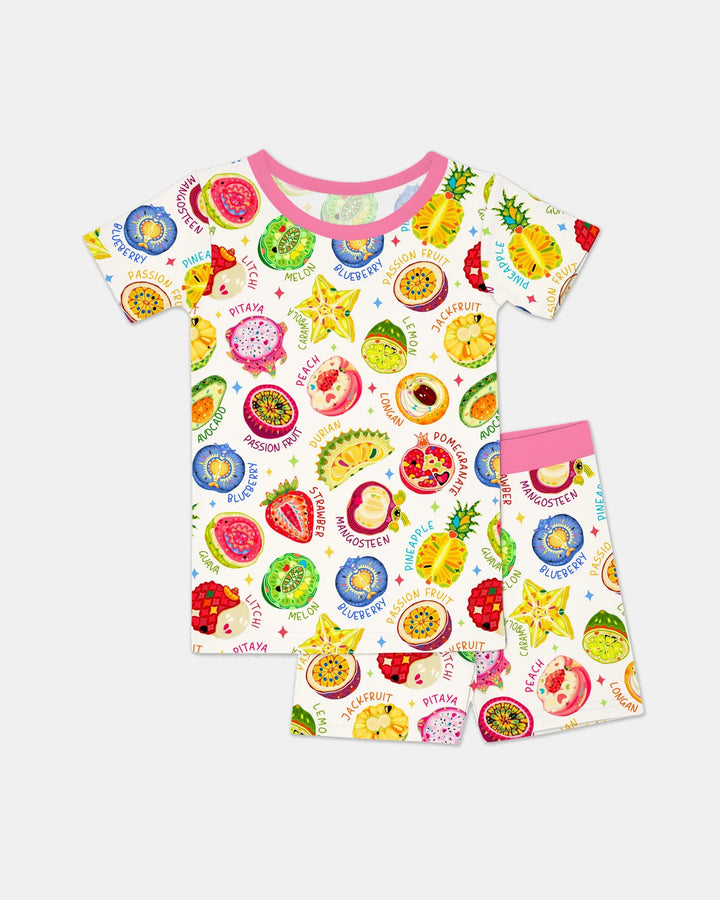 Conjunto de pijama de dos piezas de bambú Juicy World de manga corta y pantalones cortos