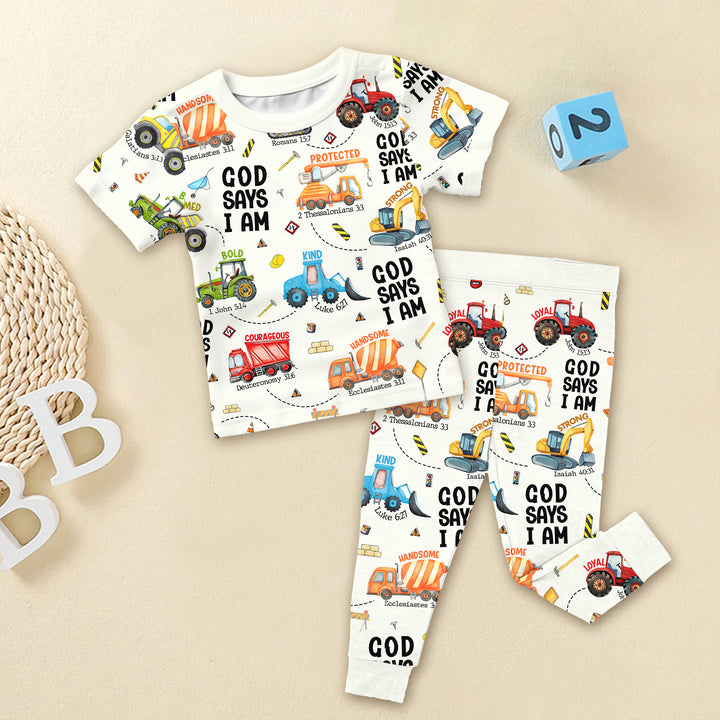 Zweiteiliges, kurzärmliges Pyjama-Set mit Marienkäfern