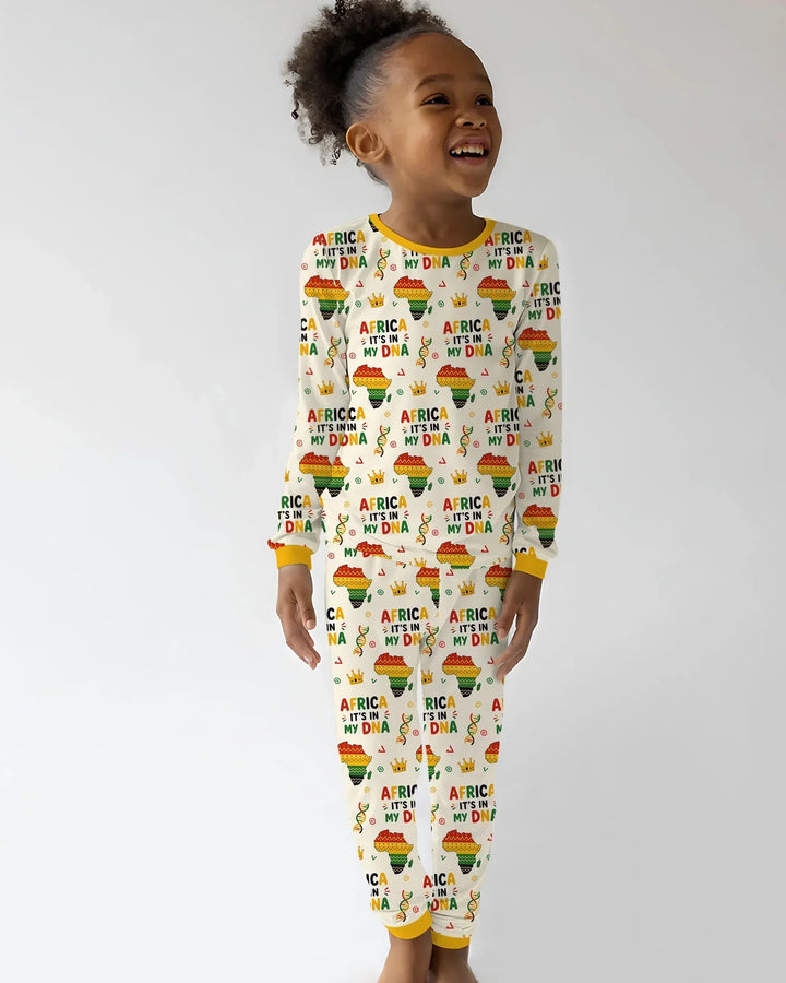 Africa It's In My DNA Bamboo Two Piece Long Sleeve Pajama Set