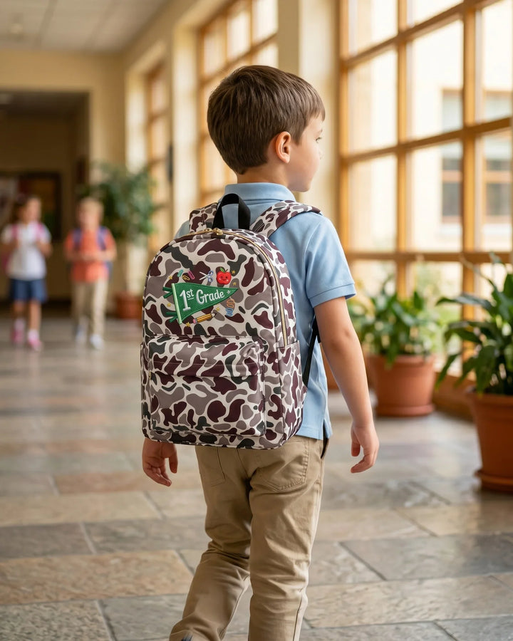 1ST Grade Level Pennant Embroidered Backpack