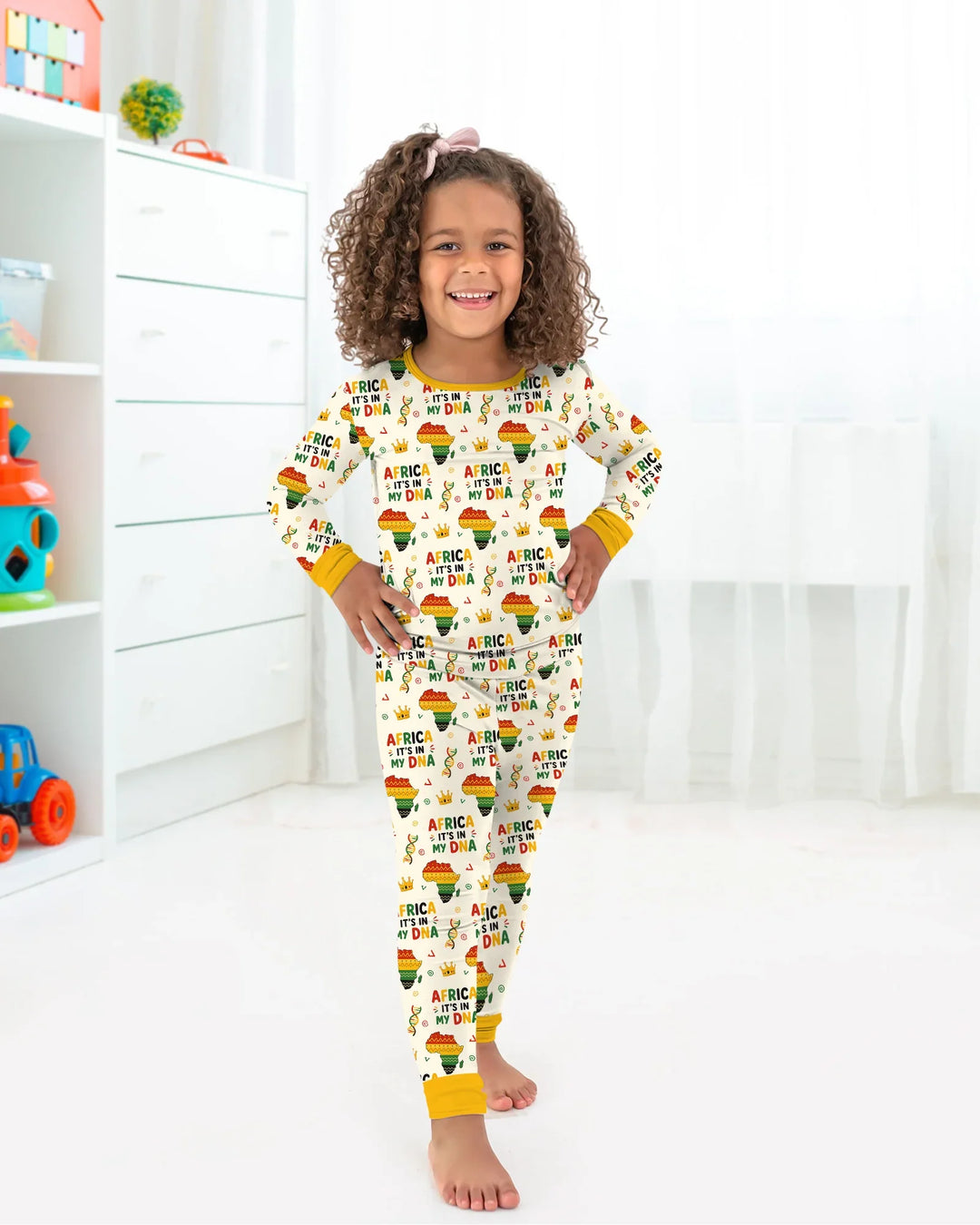 Africa It's In My DNA Bamboo Two Piece Long Sleeve Pajama Set
