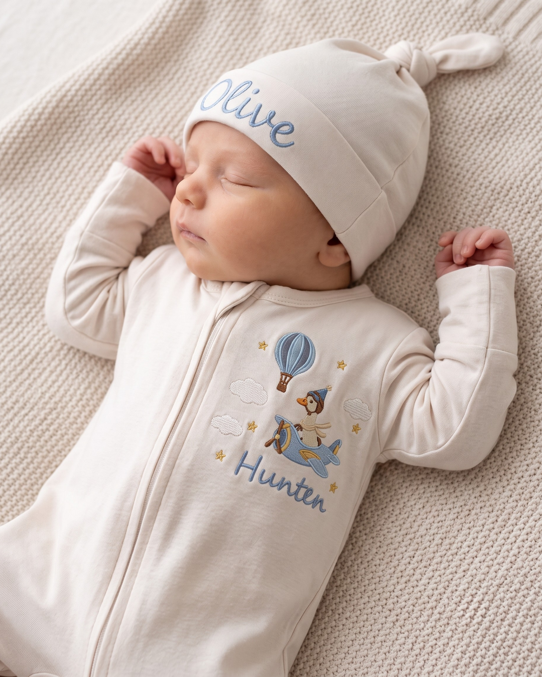 Gerippte Babykleidung mit individuellem Foto - Weich &amp; Skizzenhaft